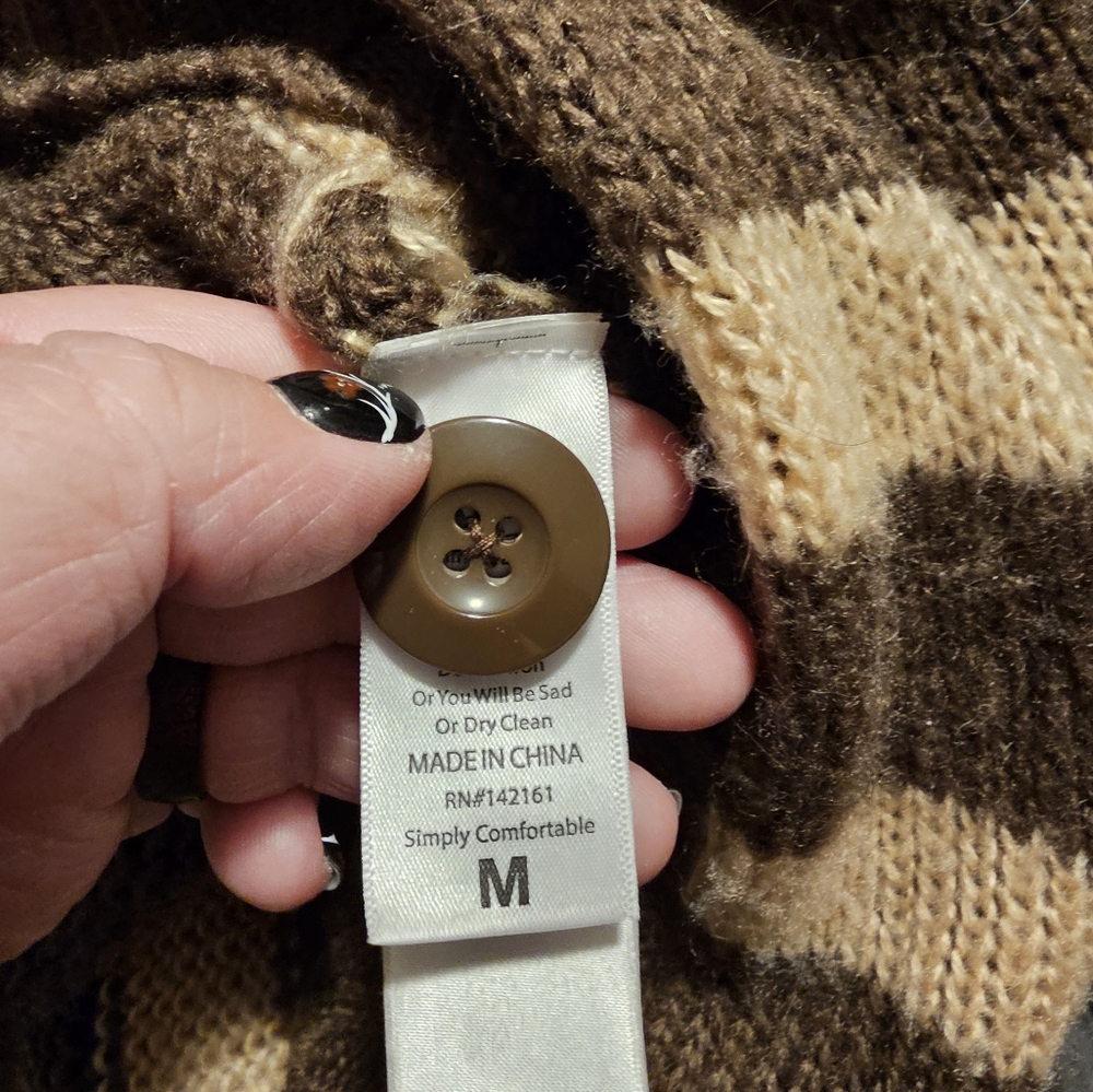 Dark and light brown M LuLaRoe cardigan. - Picture 5 of 5